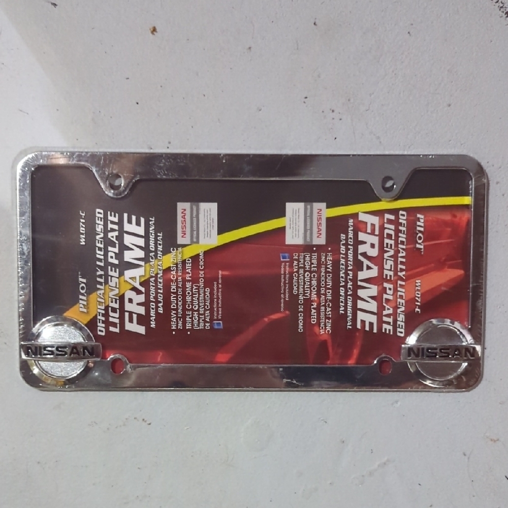 Silver License Plate Frame